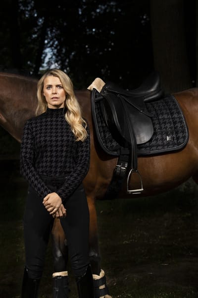 Eskadron Zadeldek Essence Velvet Stamp Donkergroen - Donkergroen - dressuur Paard