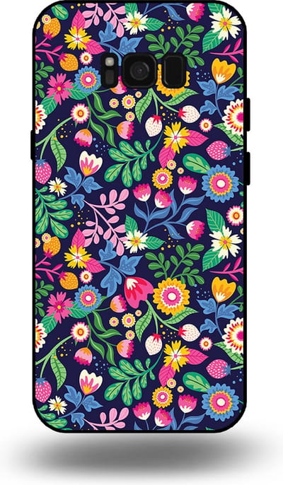 Smartphonica Telefoonhoesje geschikt voor Samsung Galaxy S8 met bloemen opdruk - TPU backcover case flower design geschikt voor Samsung Galaxy S8