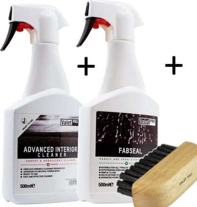 Valet Pro-interieurreiniging en bescherming pakket 2 x 500 ml + Handige borstel twv € 17,99