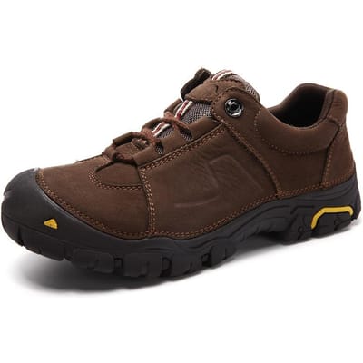 Lente en Herfst Casual Grote Maat Waterdichte Wandelschoenen Toplaag Rundleer Herenschoenen Heren Outdoor Schoenen Slijtvast Antislip Wandelschoenen 46 bruin