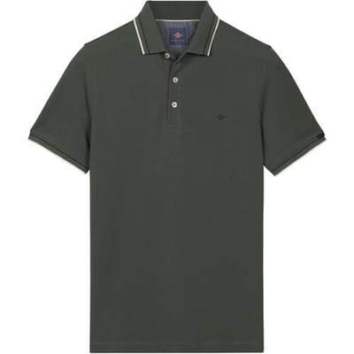 Baileys Polo Subtle Two-Tone Solid Fine Tipping Detail Thyme Green / male