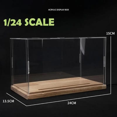 Acryl Displaydoos Met Led Licht Geschikt Voor 1/32 Schaal 1/24 Schaal Automodel Hout Transparant Stofdicht Opbergrek
