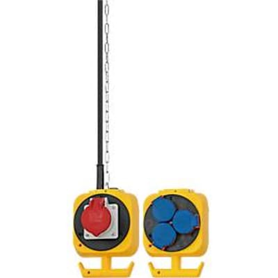 Brennenstuhl CEE stroomverdeler IP44 / Verdeelblok voor binnen en buiten met 5m H07RN-F 5G1,5 kabel (3 x contactdozen, 1x CEE contactdoos, Made in Germany)