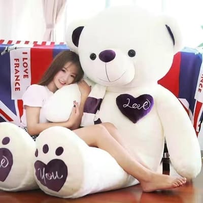 Grote Beer Pluche Speelgoedpop Extra Grote Pop Meisjes Verjaardagscadeau Knuffelbeer Teddy Panda Pop Full length 80cm