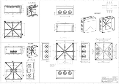 Spelsberg Abox 350-L Aftakkast (l x b x h) 252 x 252 x 120 mm Grijs IP55, IP66 1 stuk(s)