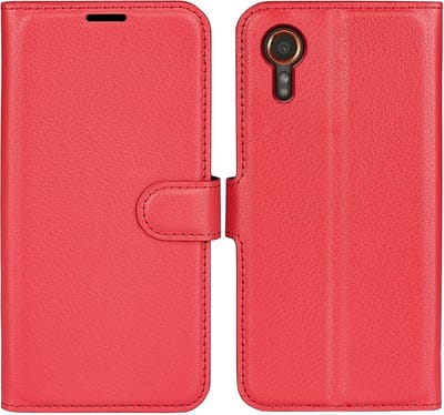 Coverup Hoesje - Geschikt voor Samsung Galaxy Xcover 7 Hoesje - Coverup Book Case - Rood