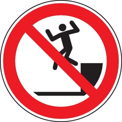 Niet springen bord - kunststof - P072 300 mm