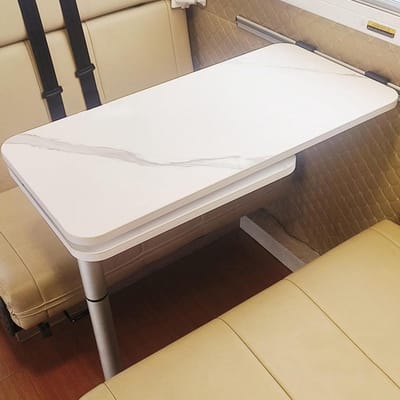 Klaptafel - Draaibare Tafel - Camper Interieur - 360 Graden Rotatie - One Size - Wit