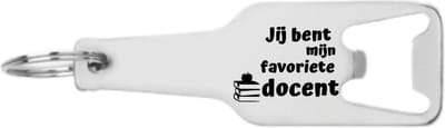 Akyol - jij bent mijn favoriete docent flesopener - Docent - leraren leerkrachten - cadeau - 105 x 25mm