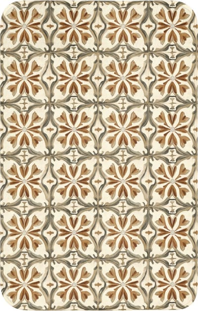 WC mat 50x80 cm - Antislip - Siertegel - Patroon - Bruin - Toiletmat - Vloermat - Douchemat - Toilet tapijt - Toiletmatten