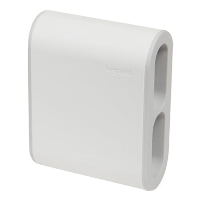 Legrand Domino stopcontact met zijaansluiting 4x2P 2,5A wit-grijs - 694590 [8 stuks]