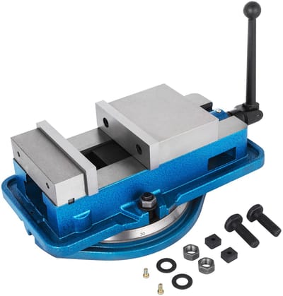 VEVOR 3" Freesmachine Lockdown Bankschroef Draaibare Basis Draaivoet Acme Schroeven Nauwkeurige Schaal