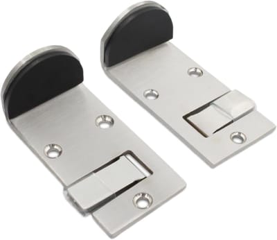 Vloerdeurstopper - Deurvastzetter Deurhouder - Deuren Open Houden - Geluidsarm Schokbestendig - 9 x 5 x 0.5 cm - Zilver