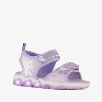 Blue Box unicorn sandalen met lichtjes lila - Maat 22