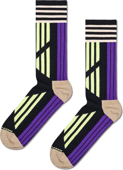Happy Socks Runner Sneaker Sock - unisex sokken - zwart - Unisex - Maat: 41 - 46