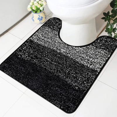 Toilet Sokkelmat Alleen WC Toilettapijt Antislip Super Absorbent U-vorm Badmat Microfiber Zacht Wasbaar Badkamervloerkleed