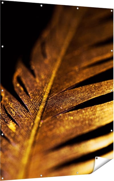 Gards Tuinposter Gouden Veer - 120x160 cm - Tuindoek - Tuindecoratie - Wanddecoratie buiten - Tuinschilderij