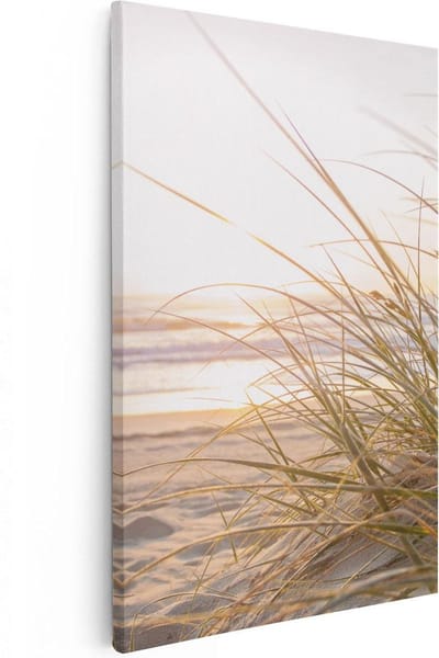 Artaza Canvas Schilderij Zeezicht - 20x30 cm - Klein - Wanddecoratie Strand - Muurdecoratie Zonsondergang - Kamer Accessoires