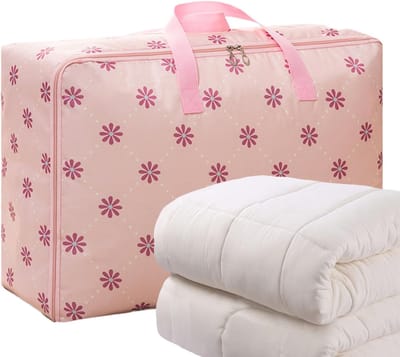 Dekens Opbergzak - Opbergcontainer Kleding - Studentenkamer Organisatie - Vouwbaar Ontwerp - 55x33x20cm - Roze zon