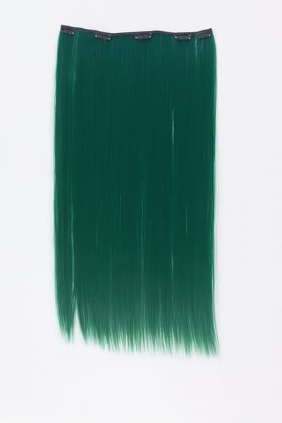 Groen hairextensions dames clip in set lang stijl synthetisch haar met meerdere banen voor extra lengte en opvallende kleuraccenten