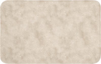 Badmat 80x50 cm - Antislip - Structuur - Spikkels - Beige - Badmatten voor badkamer - Badkamermat - Douchemat - Badkamer mat