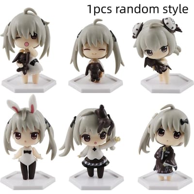 Figurine Anime Dessin animé kawaiii Yosuga no Sora Kasugano Sora position assise Figurine d'action Hôte Ordinateur Châssis Décoration voiture Ornement gray