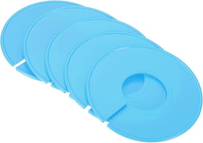 6 Stuks Kledingverdelers voor Garderobekasten - Ronde Garderobe Verdelers - Lichtblauwe Organisatiehulpmiddelen voor Kledingopslag - Geschikt voor Hangende Kledingstukken en Accessoires