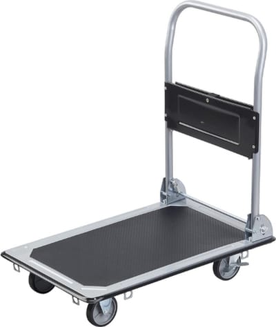 Platformwagen - Plateauwagen Inklapbaar - tot 150 kg draagkracht - antislipcoating - parkeerrem - transporthulp