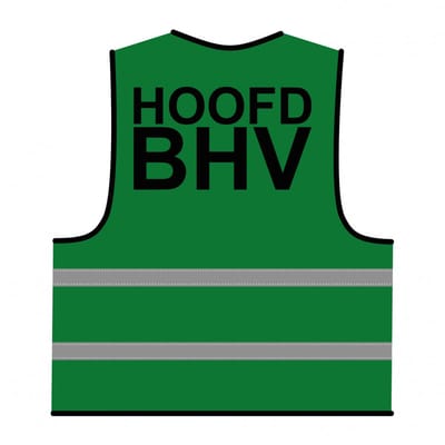 Hoofd BHV hesje groen