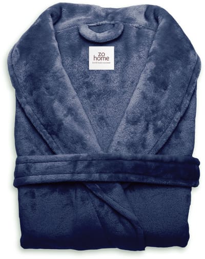 Zohome Badjas Cara - Kamerjas voor Dames en Heren - Maat S - Ochtendjas - Geschikt voor de Sauna - Blauw