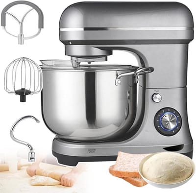 Keukenmachine - Deegmixer - Bakken Thuis - Krachtige 2000W Motor - 10 Liter Kom - Zilver