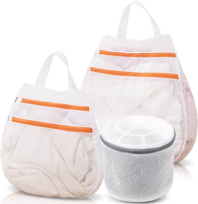 Upgrade Dubbele Rits Waszak Set - Honingraat Mesh Wasnetten voor Wasmachine - Beschermende Waszakken voor Kleding en Ondergoed - 3-delig Set