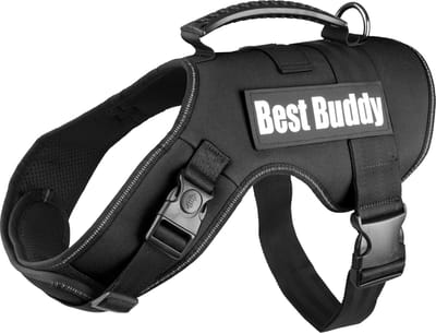 Flamingo Uranus - Harnas Honden - Harnas Best Buddy Uranus Zwart Xl 80-115cm 50mm - 1st - 122766 - 1st