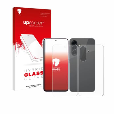 upscreen - Screenprotector voor Samsung Galaxy A56 5G Enterprise Edition (Voor+Achter) - Folie Beschermfolie Beschermglas transparant