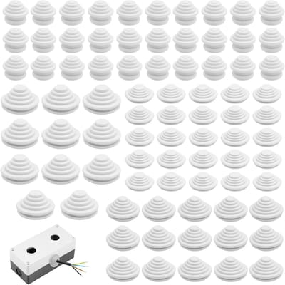 Waterdichte Rubber Stoppen voor Kabels - Set van 10/20/25/30mm Kabeldoorvoeren voor Bescherming van Elektrische Apparaten, Ideaal voor Kabelbeheer en Grommets