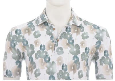 Eden vally poloshirt bloemenprint olijf