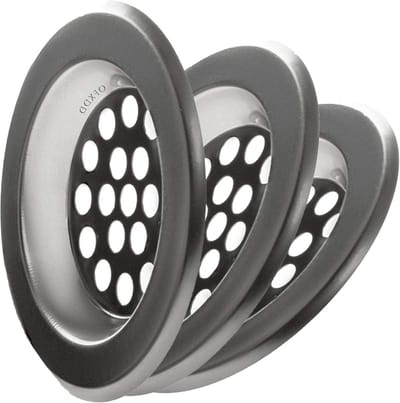 Set van 3 RVS Afvoerstop Haarvanger voor Wastafel en Douche - Universele Zeef