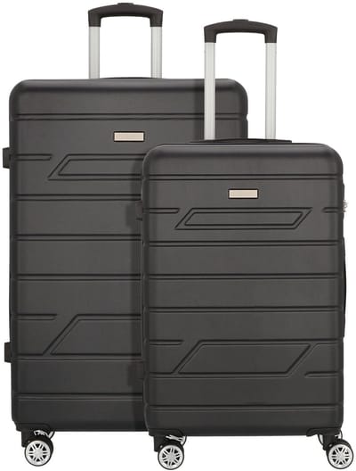 NOWI Bergamo 4 wielen Kofferset 2-delig - Harde bagage - Combinatieslot - schwarz