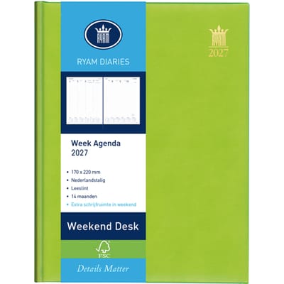 Agenda 2027 Ryam Weekplan Weekend Desk Lazio 7dagen/2pagina's assorti