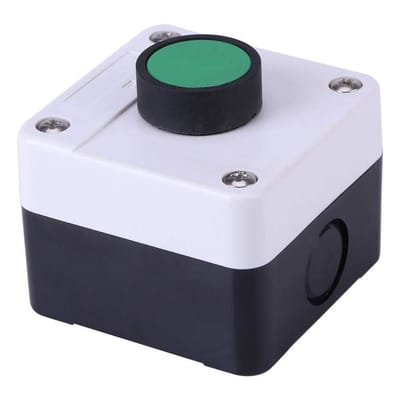 Drukknop Schakelaar - Moment Schakelaar - Automatische Poort Bediening - Weerbestendig IP54 - Één Knop - Groen