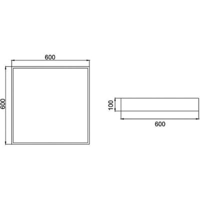BRUMBERG Biro Square, 60x60cm, DALI dimbaar, zwart, 4.000K