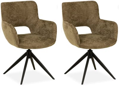 MX Sofa - Eetkamer stoel Darwin - Curry (set van 2 stuks)