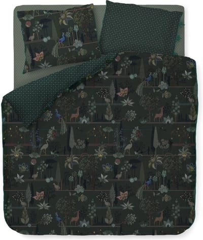 Pip Studio Dekbedovertrek Alberi Dark Green 1 persoons