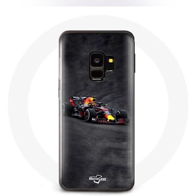 Hoesje voor Samsung Galaxy S9 Formule 1 Max Verstappen F1 zwart rood en geel zwart