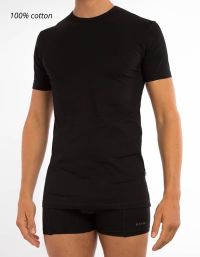 Claesen's® - Heren T-Shirts 2-Pack Zwart 100% CottonCL 1020ss-Black-S