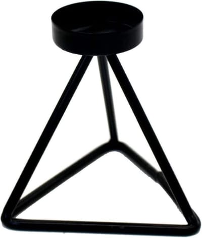 Metalen Kandelaars - Kaarshouders Tafel - Huis Decoratie - Antislip Basis - Set van 3 - Zwart