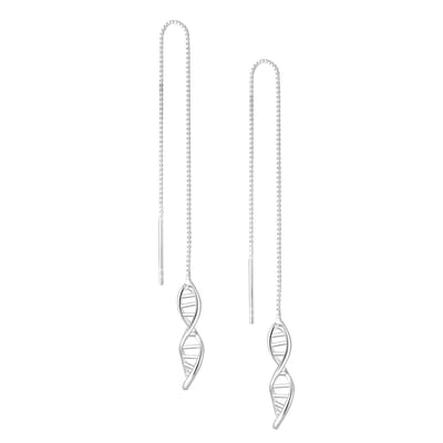 EAR IT UP - Doortrekoorbellen - DNA - Helix - Threader - 925 sterling zilver - 110 x 4 mm - 1 paar