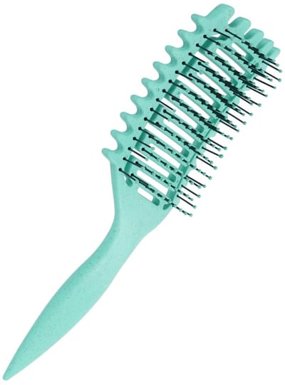 EXCITAT Krulborstel - Krul Stylingborstel - Ontwarrende Borstel - Borstel met Wildzwijnhaar - Ontwarrende Borstel voor Dames - Groen