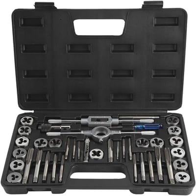 Complete set van 40 taps en matrijzen, M3 tot M12 - Heavy Duty handgereedschap voor precisie bewerking