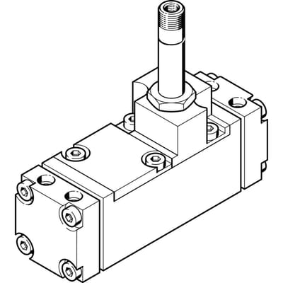 Festo 5/2 Monostabiele Lucht Magneetventiel G1/4 1400L/Min - 6154
